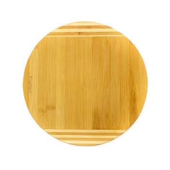 BergHOFF Bamboo Round Cutting Board, Striped, 11.8"x0.6"