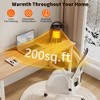 Portable Electric Space Heater - 1500W/750W Thermostat, 2-in-1 Fast Heating Ceramic Desk Heater & Fan, Safe Quiet <45 dB - 3 of 4