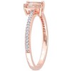 EVERLY JEWELRY | 10k Rose Gold Gemstone and Diamond Promise Ring- Multiple Gemstone Options - 2 of 4