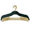Simplify 6pk Velvet Suit Hanger with Shiny Gold Clips Emerald - 3 of 4