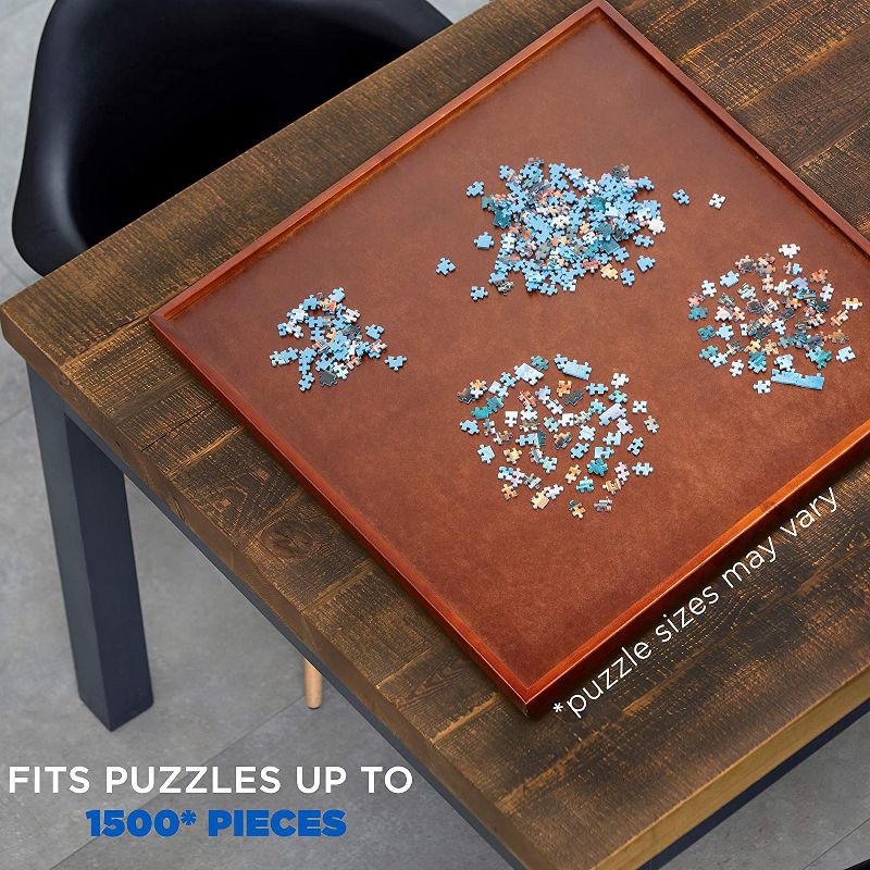 Jumbl 35" x 35" Jigsaw Puzzle Board, Large Portable Spinner Table, 4 of 7