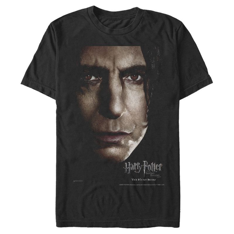 Men's Harry Potter Snape Hunt Begins Poster T-Shirt, 1 of 5