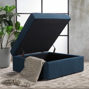 NicBex Velvet Storage Ottoman Bench,Upholstered Storage Ottoman with Firm Turned Wood Legs,Modern Storage Bench for Living Room,Bedroom - 1 of 4