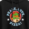 Women's - Teenage Mutant Ninja Turtles - Peace Love Pizza Cropped Graphic Hoodie - 2 of 3