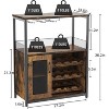 Wine Bar Cabinet with Detachable Wine Rack and Storage, Coffee Bar with Glass Holder, Small Sideboard - 2 of 4