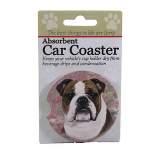 Car Coaster 2.5" Bulldog Car Coaster Absorbant E & S Pet  -  Coasters