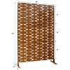 Grungis Matrix Metal Decorative Patio Screens,Freestanding Privacy Fence Panels Screen in Bricks Pattern for Deck Balcony Patio,76" H×48" W - 2 of 4