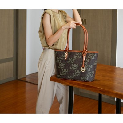 Сумки MKF Collection Alexy M Signature Tote Purse Handbag Women’s Set Vegan Leather by Mia K- Beige — фото 4