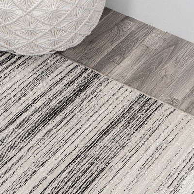 Austin Gradient Striped Gray Synthetic 4' x 6' Area Rug