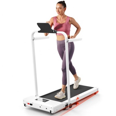 Superun 3 in 1 Foldable Walking Pad with Handle, 3.0 HP Treadmill with 9% Incline Max