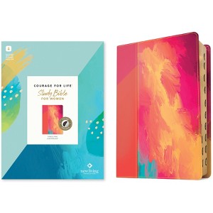 NLT Courage for Life Study Bible for Women, Filament Enabled (Leatherlike, Fierce Pink, Indexed) - by  Ann White (Leather Bound) - 1 of 1