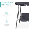 Best Choice Products 2-Person Outdoor Large Convertible Canopy Swing Glider Lounge Chair w/ Removable Cushions - 4 of 4