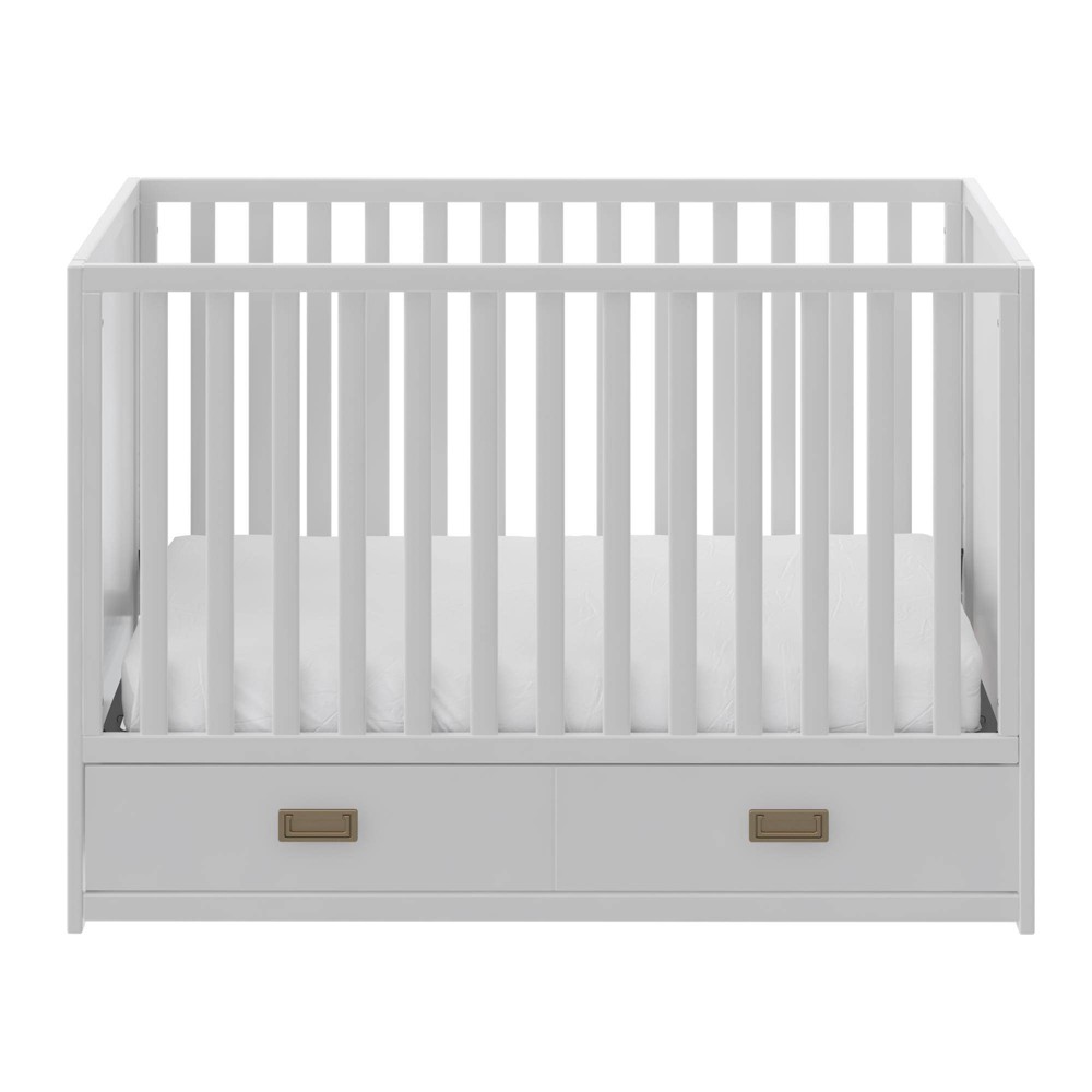 Photos - Cot Room & Joy Adam 3-in-1 Convertible Storage Crib Nursery - White