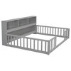 YOOCOZZ Twin Size Wood Floor Bed with Bedside Bookcase and Shelves - 4 of 4