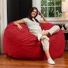 Jaxx 5 Foot Saxx - Large Round Bean Bag Chair for Adults - Lush Velvet - 2 of 3