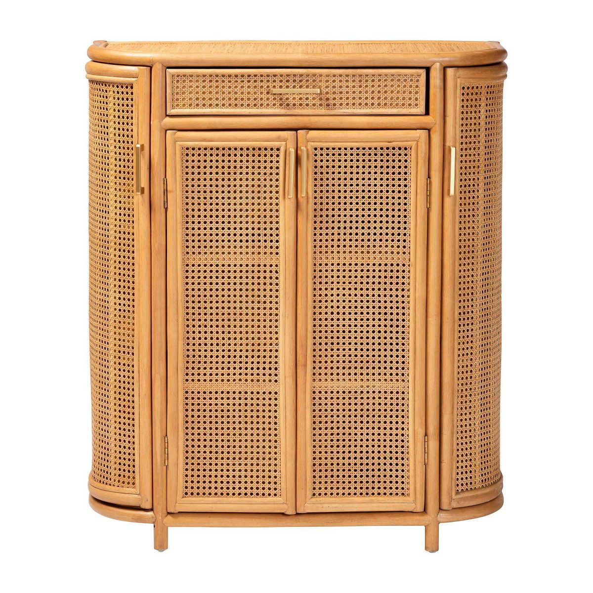 bali & pari Mckenna Natural Rattan Storage Cabinet Light Honey/Gold - thumbnail 3