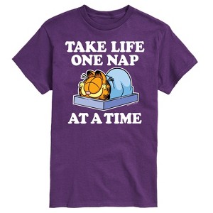 Men's - Garfield - Take Life One Nap Short Sleeve Graphic T-Shirt - 1 of 4