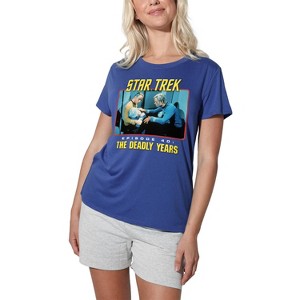 Women's Star Trek Original Episode 40 Loose T-Shirt Royal - 1 of 4