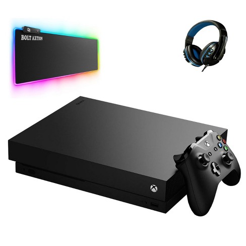 Microsoft Xbox One X 1tb Black Gaming Console + Rgb Mouse Pad With 