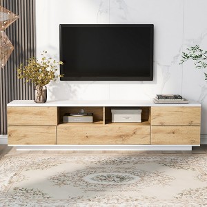 VYNXARIA Modern Multi-Functional TV Stand for TVs Up to 80" - Stylish Media Console with Concealed Storage - 1 of 4
