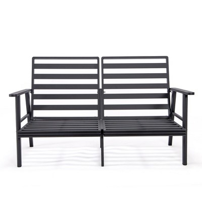 Walbrooke Light Grey Cushioned Aluminum Outdoor Loveseat