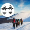 Unique Bargains Crampons Ice Cleats Shoes Spikes Grips Traction Black 1 Pair - 2 of 4