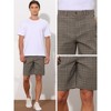 Lars Amadeus Men's Flat Front Business Classic Plaid Chino Shorts - 4 of 4