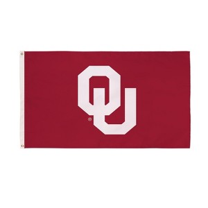 NCAA University of Oklahoma Flag with Grommets, 3'x5' Oklahoma Sooners Outdoor College Flags & Banners for Garden Patio Indoor Wall Décor - 1 of 4