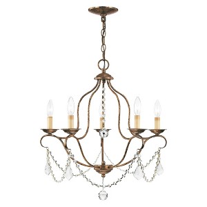 Livex Lighting Chesterfield 5 - Light Chandelier in  Hand Applied Venetian Golden Bronze - 1 of 2