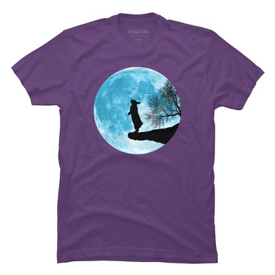 Men's Design By Humans Moon Bunny By Maryedenoa T-Shirt