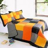 Slickblue 3PC Quilt Set, Hand-Stitched Patch Design, Full/Queen, Reversible, 100% TC Fabric, Multiple Color Options - 4 of 4