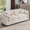NicBex 80.3 Inch Loveseat,Modern Corduroy Fabric Loveseat Sofa with 4 Pillows,Deep Seating 2-Seater Couch for Living Room - 3 of 4