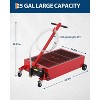 Acekool 25 Gallon Oil Drain Pan Cart, Low Profile Oil Change Pan with 8ft Hose, Folding Handle, Rolling Wheels, Garage Tool for Car, SUV, Truck, RV - 2 of 4