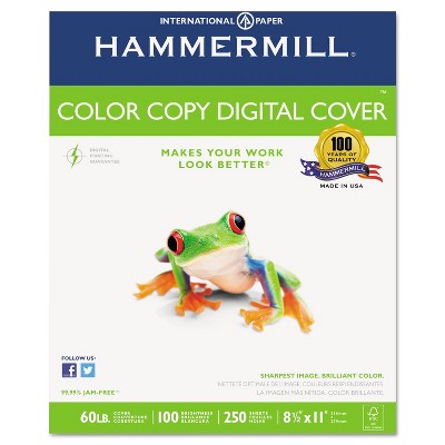 Hammermill Copier Digital Cover Stock 60 lbs. 8 1/2 x 11 Photo White 250 Sheets 122549