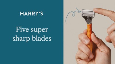 Harry's 5-blade Men's Razor - 1 Razor Handle + 2 Razor Blade Refills -  Ocean Blue : Target