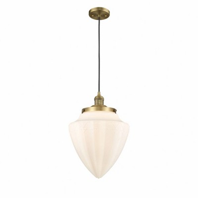 Bullet - 1 Light Cord Hung Mini Pendant In Traditional Style-16.5 Inches Tall and 12 Inches Wide