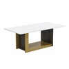 ACEPANO Set of 2 Modern Small Square Coffee End Table with Spacious Top-White - 4 of 4