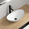 ELECWISH Bathroom Artistic Tempered Glass Vessel Sink with Faucet and Pop-up Drain - 2 of 4