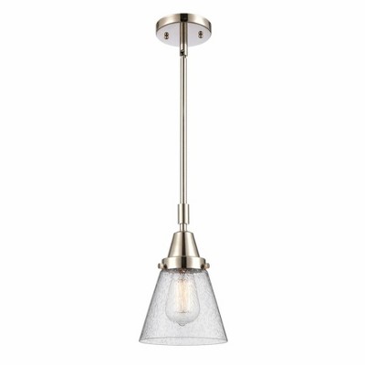 Cone - 1 Light Stem Hung Mini Pendant In Industrial Style-9.13 Inches Tall and 6 Inches Wide