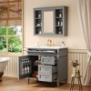 Tramull Modern Bathroom Vanity Set with Sink Top, Mirror Storage Cabinet, 2 Drawers & Tip-Out Tray, Soft-Close Door - 4 of 4