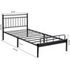 Garden Elements Luna Steel Modern Twin Bed Frame, Black Frame for Twin Size Mattress - 3 of 4
