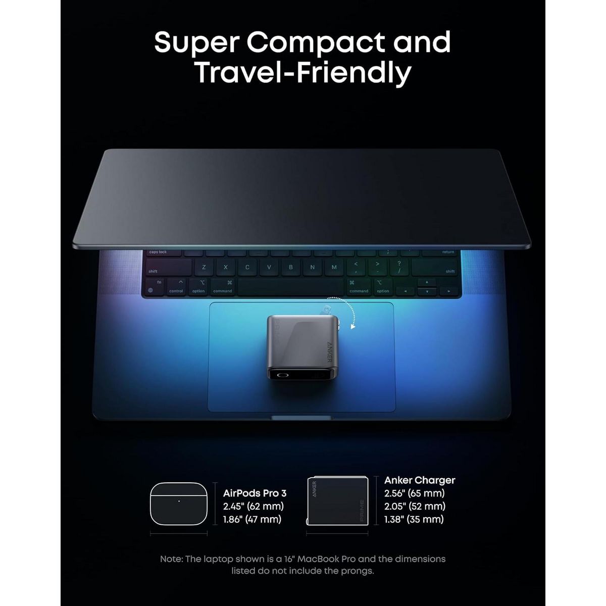 Anker Prime Charger, 160W 3-Port Compact GaN USB C Charger Block - thumbnail 6