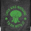 Men's - SpongeBob Squarepants - Squidward Luck Graphic Fleece Sweatshirt - 2 of 4