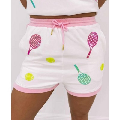Women's Tennis Sequin Embroidery Shorts - Fantastic Fawn S : Target