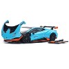 Lamborghini Huracan STO Blue with Black Top and Orange Accents 1/64 Diecast Model Car by Pop Race - 2 of 4