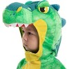 Joyfy Kids Dinosaur Halloween Jumpsuit with Hood Costume, T-Rex Full Body Outfits with Plush Egg for Boys Girls Dress Up Party - 3 of 4