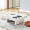 Vynxaria A modern and practical coffee table with imitation marble patterns, made of metal material - 2 of 4