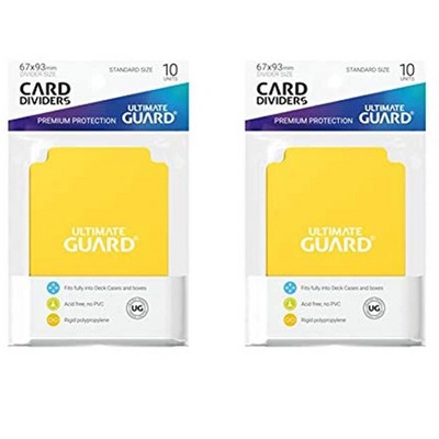 Ultimate Guard 2 Packs Ultimate Guard Yellow Card Dividers (10) Standard Size Individual Pack