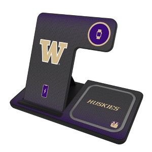 Keyscaper University of Washington Huskies Linen 15-Watt 3 in 1 Charging Station - 1 of 4