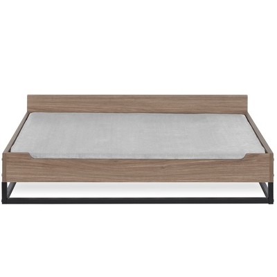 Large Elevated Wooden Pet Bed with Water-Resistant Mattress